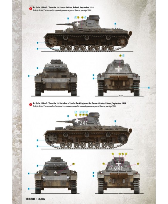 MiniArt modelis Pz. Kpfw. III Ausf .C 1/35