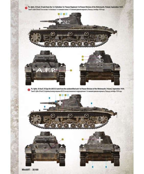 MiniArt modelis Pz.Kpfw.3 Ausf.D 1/35
