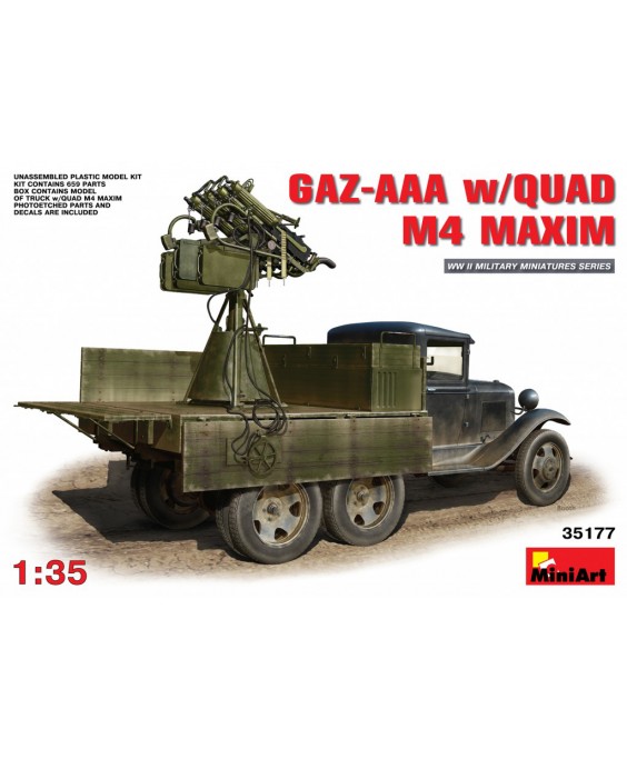 MiniArt modelis GAZ-AAA  w/QUAD M4 MAXIM 1/35