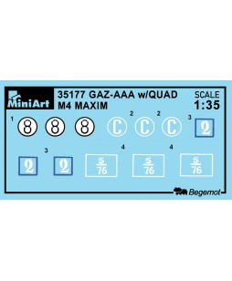 MiniArt modelis GAZ-AAA  w/QUAD M4 MAXIM 1/35