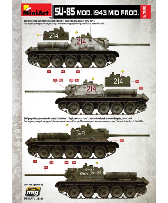 MiniArt modelis SU-85 Mod. 1943 (Mid Production) w/Full Interior 1/35