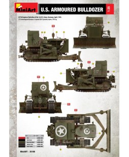 MiniArt modelis U.S. Armoured Buldozer 1/35
