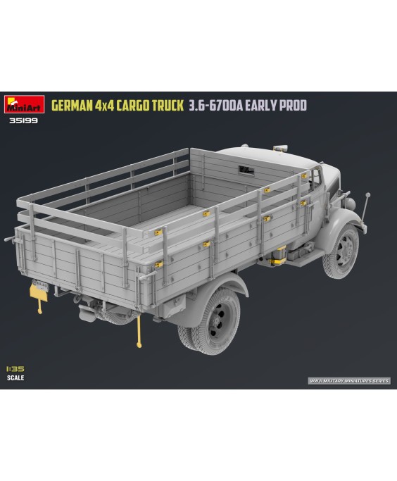 MiniArt GERMAN 3T 4×4 CARGO TRUCK 3.6-6700A EARLY PROD 1/35