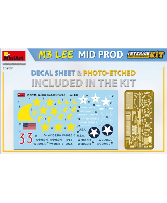 MiniArt modelis M3 Lee Mid Prod. Interior Kit 1/35