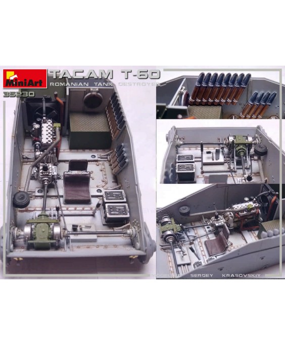 MiniArt modelis Tacam T-60 Romanian Tank Destroyer. Interior Kit 1/35