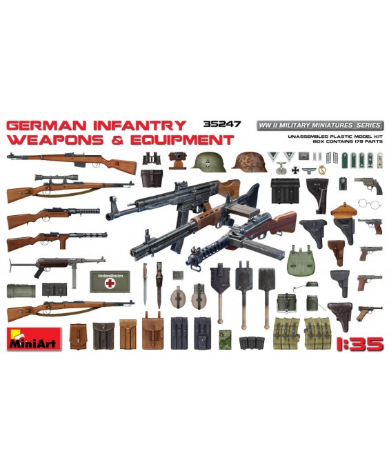 MiniArt German Infantry Weapons Equipment 1/35