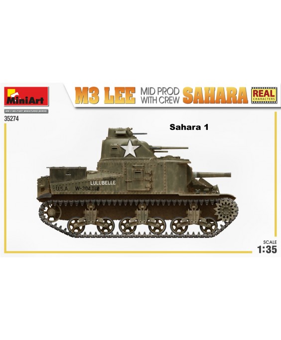 MiniArt modelis M3 Lee Mid Prod. Sahara w/crew 1/35