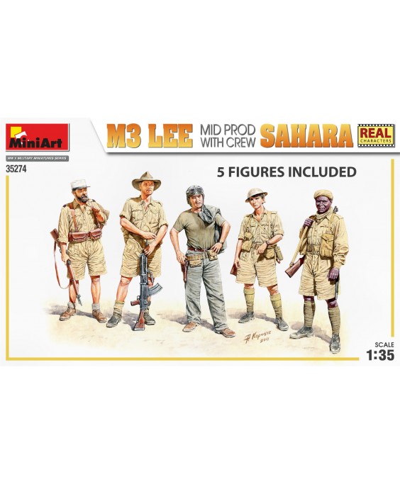 MiniArt modelis M3 Lee Mid Prod. Sahara w/crew 1/35