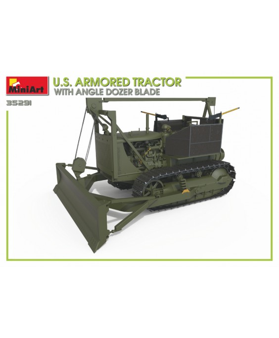 MiniArt modelis U.S. ARMORED TRACTOR WITH ANGLE DOZER BLADE 1/35
