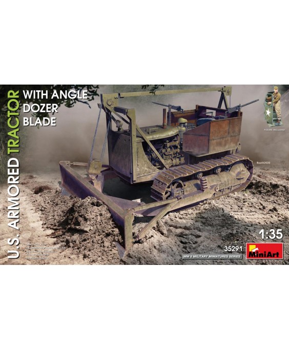 MiniArt modelis U.S. ARMORED TRACTOR WITH ANGLE DOZER BLADE 1/35