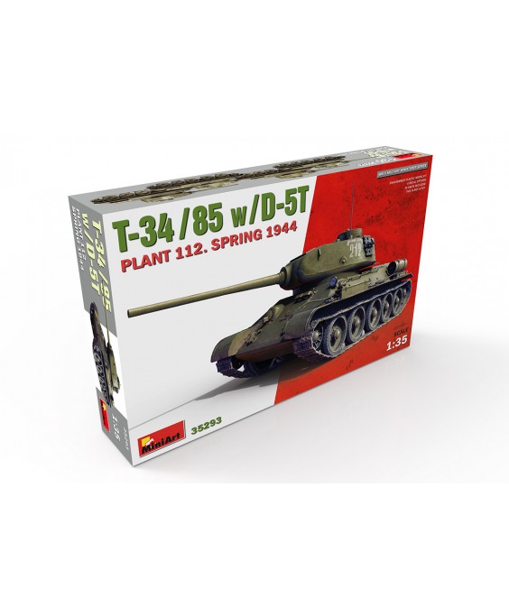 MiniArt modelis T-34-85 w/D-5T. Plant 112. Spring 1944 1/35