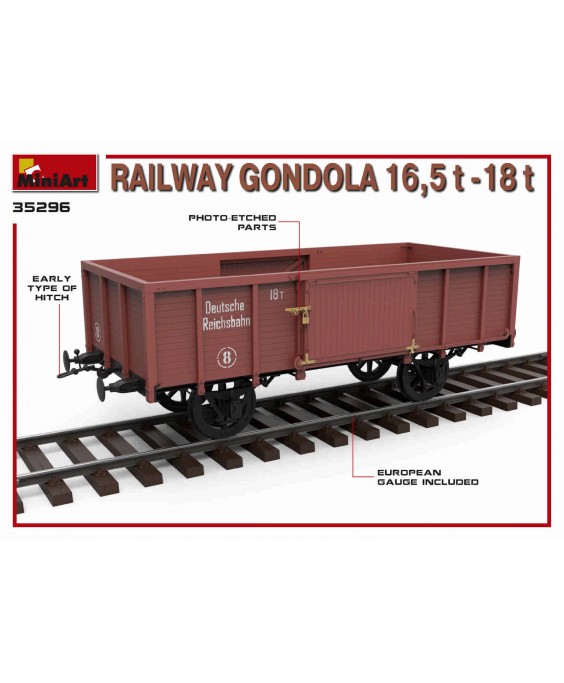 MiniArt Railway Gndola 16.5-18 t 1/35