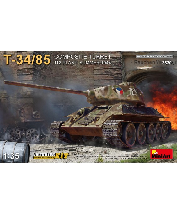 MiniArt modelis T-34-85 Composite Turret. 112 Plant. Summer 1944 Interior Kit 1/35