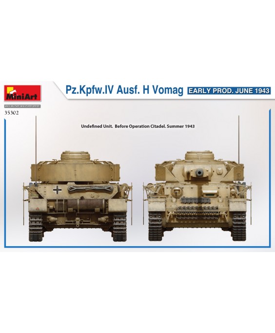 MiniArt modelis Pz.Kpfw.IV Ausf. H Vomag. Early Prod. (June 1943) 1/35