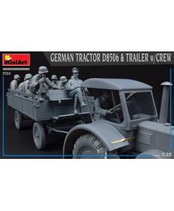 MiniArt modelis German Tractor D8506 with trailer & crew 1/35