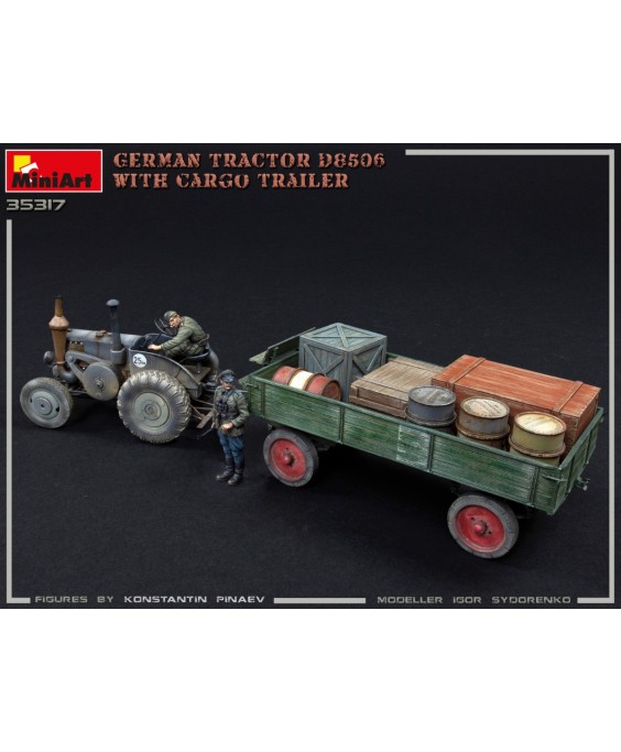 MiniArt modelis German Tractor D8506 with Cargo Trailer 1/35