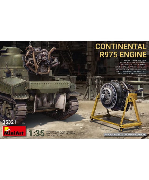 MiniArt Continental R975 Engine 1/35
