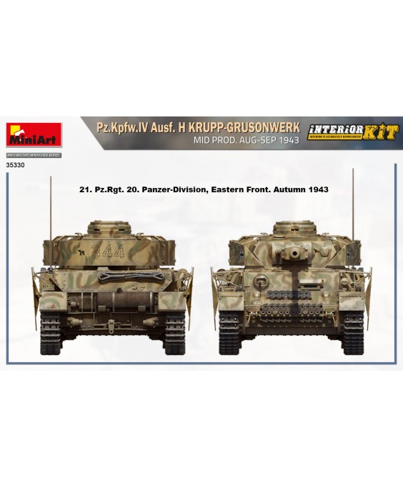 MiniArt modelis Pz.Kpfw.IV Ausf. H Krupp-Grusonwerk. Mid Prod. (Aug-Sep 1943) Interior Kit 1/35