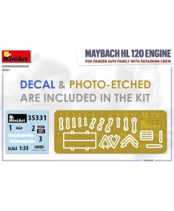MiniArt Maybach HL 120 Engine for Panzer III/IV Family w/Repair Crew 1/35