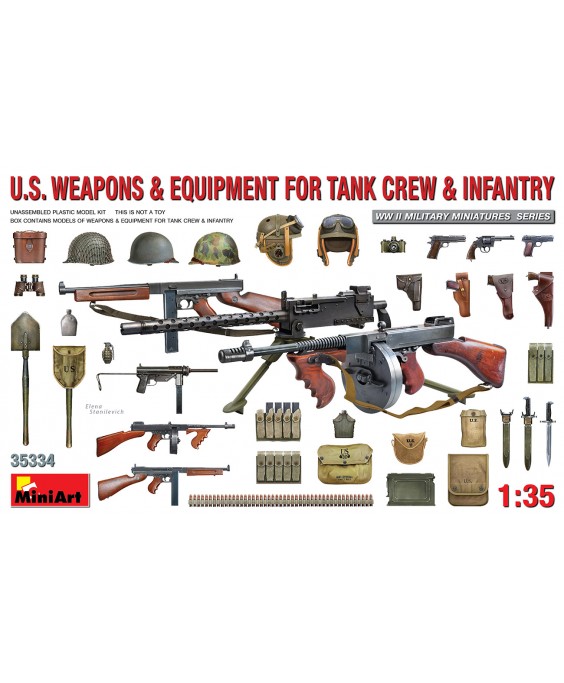 MiniArt  U.S.Weapons, Equipment for Tank Crew Infantry 1/35
