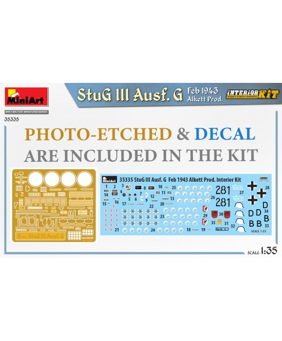 MiniArt modelis StuG III Ausf. G Feb 1943 Alkett 1/35
