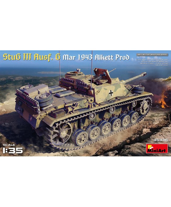 MiniArt modelis StuG III Ausf. G March 1943 Alkett Prod 1/35 MiniArt modelis StuG III Ausf. G March 1943 Alkett Prod 1/35