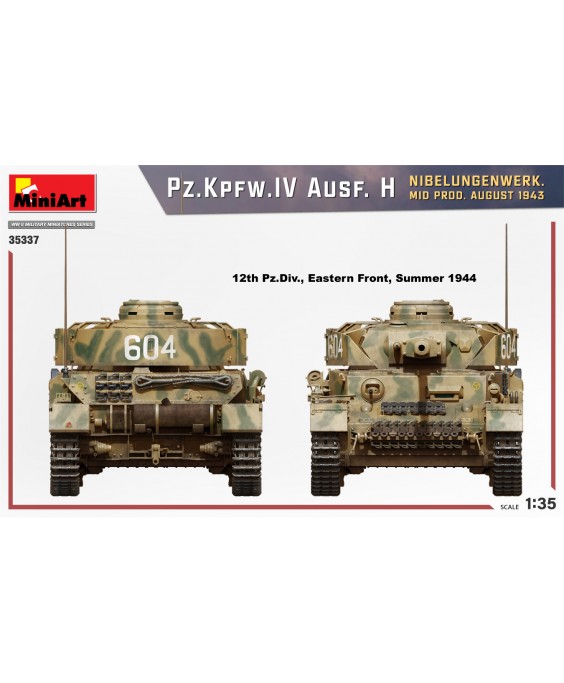 MiniArt modelis Pz.Kpfw.IV Ausf. H NIBELUNGENWERK. MID PROD. AUGUST 1943 1/35