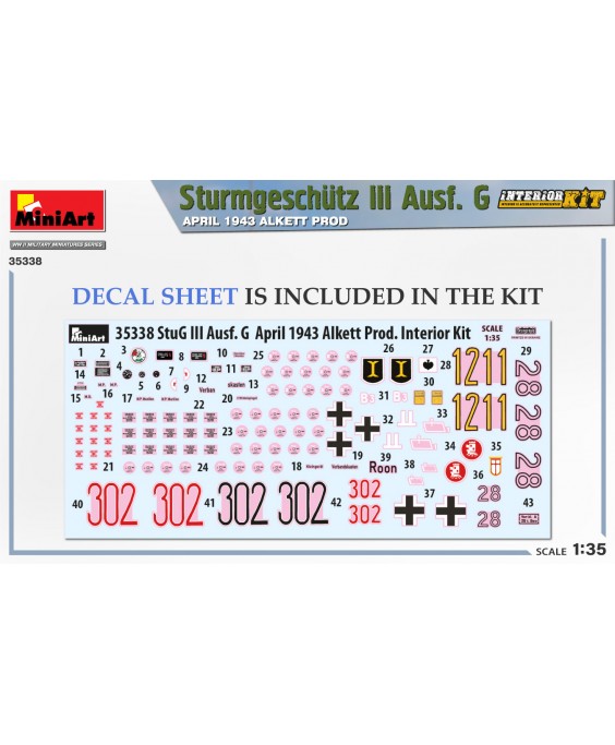 MiniArt modelis Sturmgeschutz III Ausf. G APRIL 1943 ALKETT PROD. 1/35