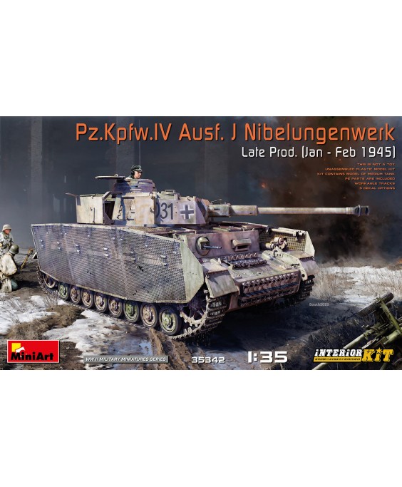 MiniArt modelis Pz.Kpfw.IV Ausf. J Nibelungenwerk Late Prod. (Jan - Feb 1945) Interior Kit 1/35 MiniArt modelis Pz.Kpfw.IV Ausf. J Nibelungenwerk Late Prod. (Jan - Feb 1945) Interior Kit 1/35