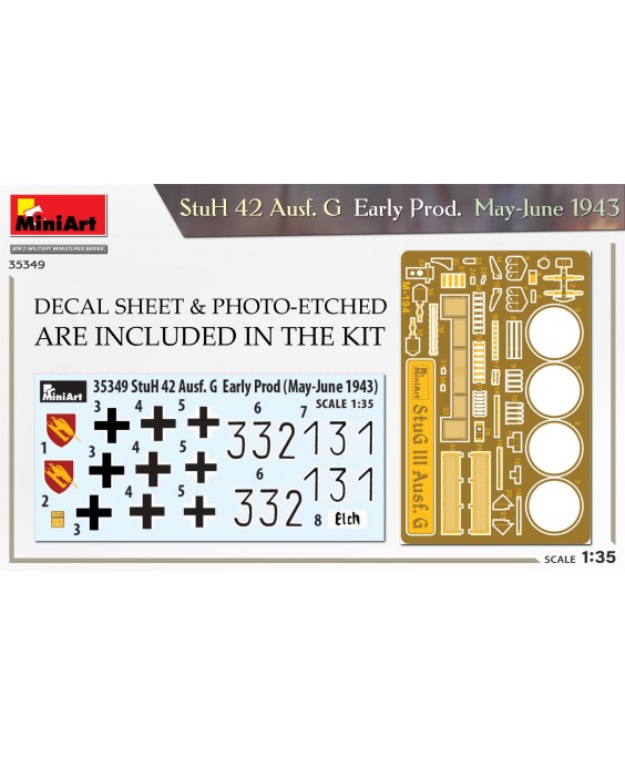 MiniArt modelis StuH 42 Ausf. G Early Prod. May-June 1943 1/35