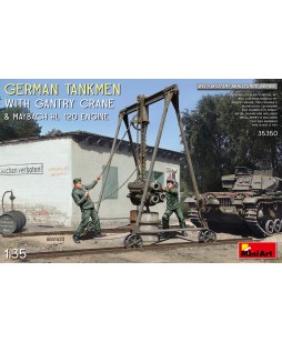 MiniArt modelis German Tankmen with Gantry Crane & Maybach HL 120 Engine 1/35