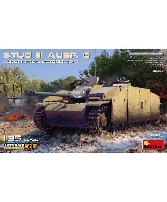 MiniArt modelis STUG III AUSF. G ALKETT PROD. OCTOBER 1943 1/35
