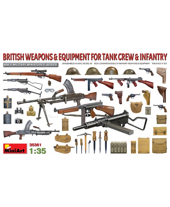 MiniArt British weapons, Equiment for Tank Crew, Infantry 1/35