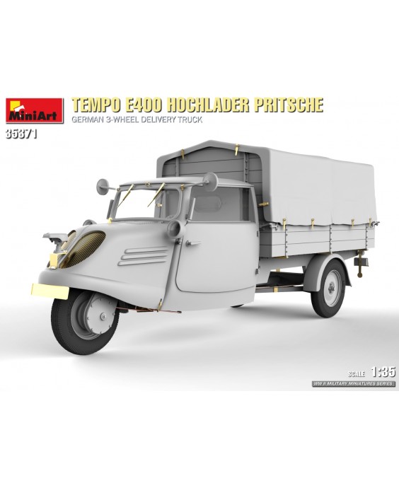 MiniArt TEMPO E400 HOCHLADER PRITSCHE. GERMAN 3-WHEEL DELIVERY TRUCK 1/35