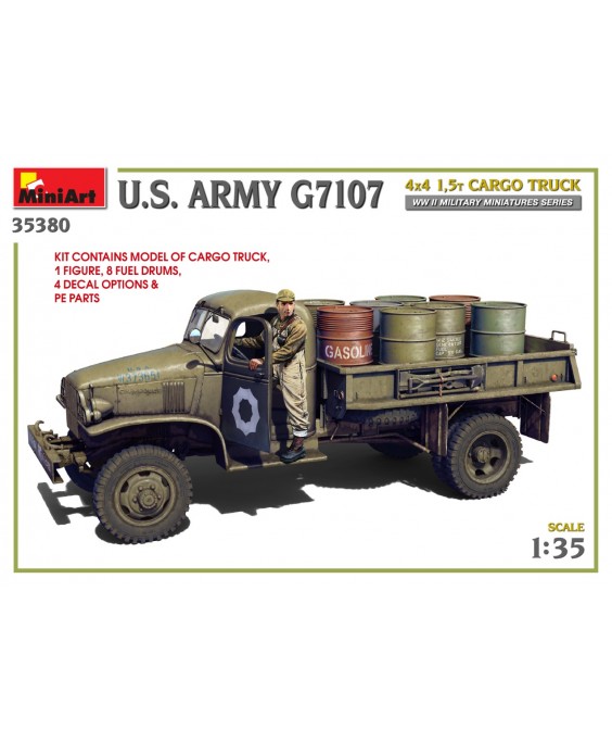 MiniArt modelis U.S.Army G7107 4X4 1.5t cargo truck 1/35
