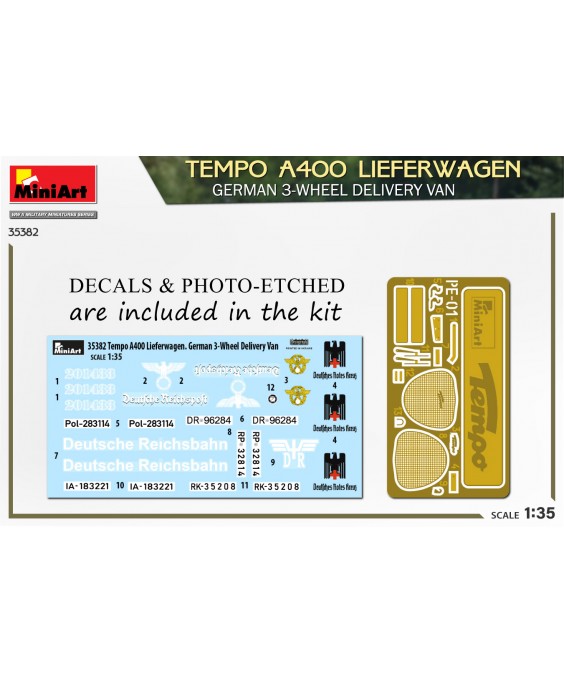 MiniArt modelis Tempo A400 Lieferwagen 1/35
