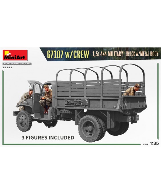 MiniArt modelis G7107 w/Crew 1,5t 4X4 Cargo truck w/metal body 1/35