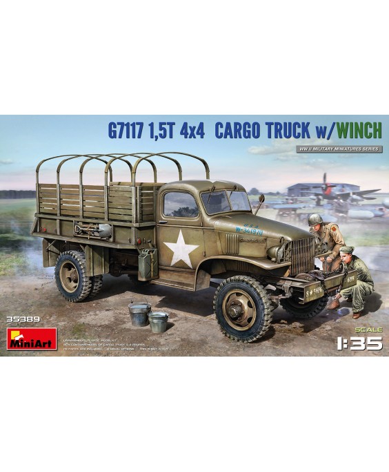 MiniArt modelis G7117 1,5T 4×4 CARGO TRUCK w/WINCH 1/35