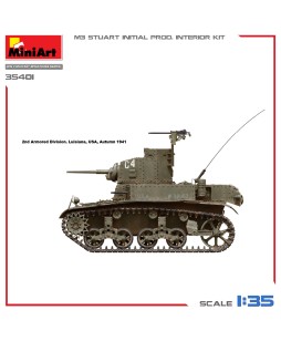MiniArt modelis M3 STUART INITIAL PRODUCTION 1/35