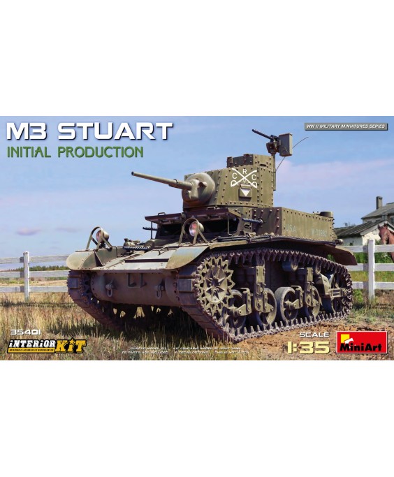 MiniArt modelis M3 STUART INITIAL PRODUCTION 1/35