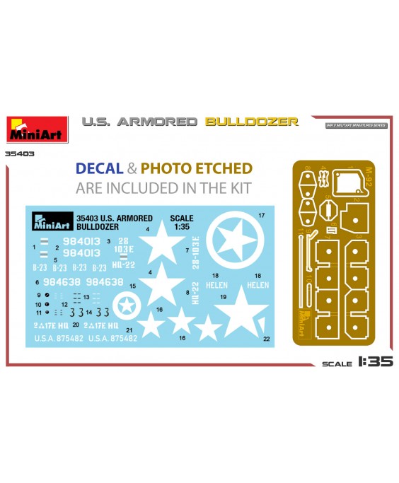 MiniArt U.S. ARMORED BULLDOZER 1/35