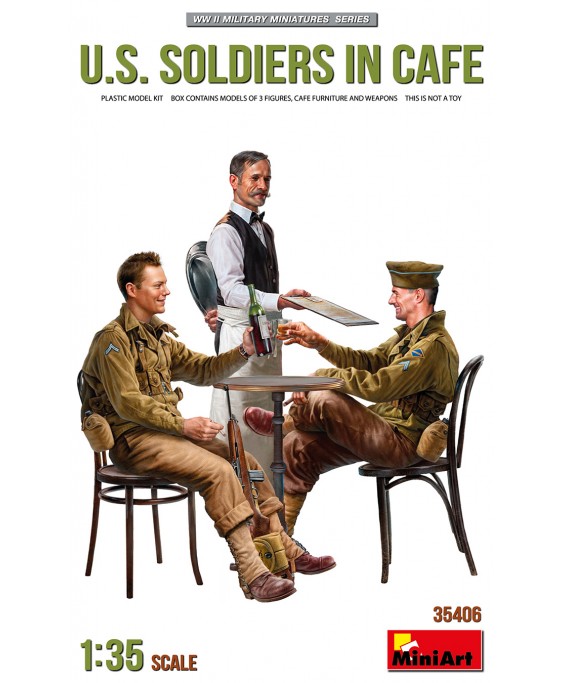 MiniArt U.S. SOLDIERS IN CAFE 1/35