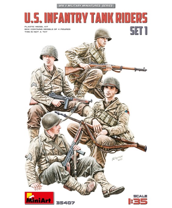 MiniArt U.S. Infantry Tank Riders. Set 1 1/35