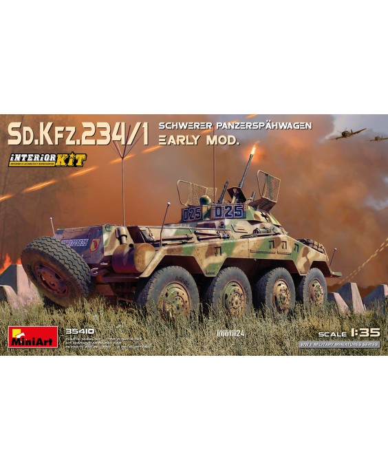 MiniArt modelis Sd.Kfz.234/1 Schwerer Panzerspahwagen. EARLY MOD. INTERIOR KIT 1/35