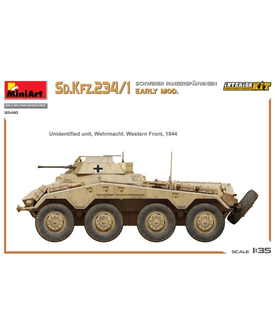 MiniArt modelis Sd.Kfz.234/1 Schwerer Panzerspahwagen. EARLY MOD. INTERIOR KIT 1/35