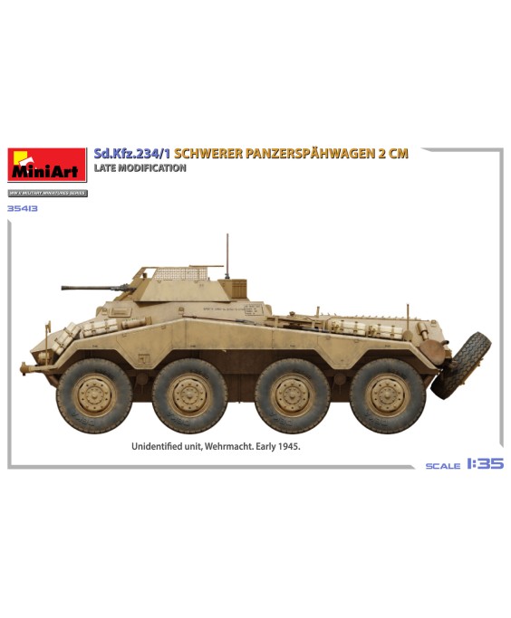 MiniArt Sd.Kfz.234/1 Schwerer Panzerspähwagen (2 cm). Late Mod 1/35 MiniArt Sd.Kfz.234/1 Schwerer Panzerspähwagen (2 cm). Late Mod 1/35