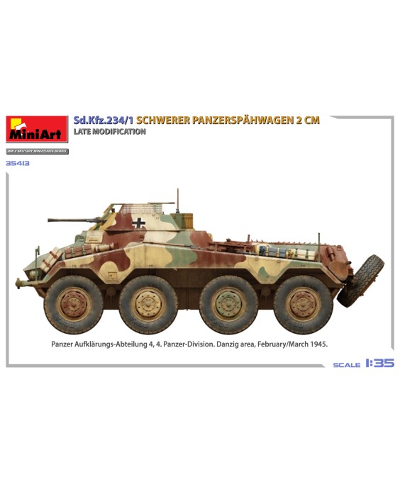 MiniArt Sd.Kfz.234/1 Schwerer Panzerspähwagen (2 cm). Late Mod 1/35 MiniArt Sd.Kfz.234/1 Schwerer Panzerspähwagen (2 cm). Late Mod 1/35