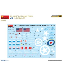 MiniArt modelis US ARMY K-51 RADIO TRUCK WITH K-52 TRAILER 1/35