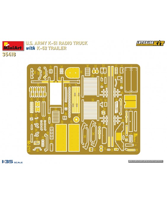 MiniArt modelis US ARMY K-51 RADIO TRUCK WITH K-52 TRAILER 1/35