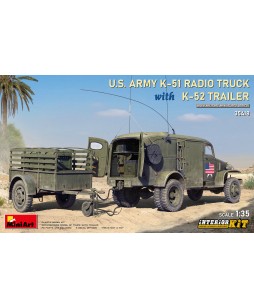 MiniArt modelis US ARMY K-51 RADIO TRUCK WITH K-52 TRAILER 1/35